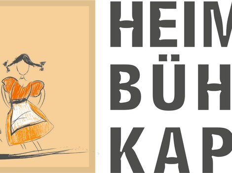 Ein Simply skizziertes Paar in traditioneller Tracht. Der Text "HEIMAT BÜHNE KAPPLI" begleitet das Bild.
