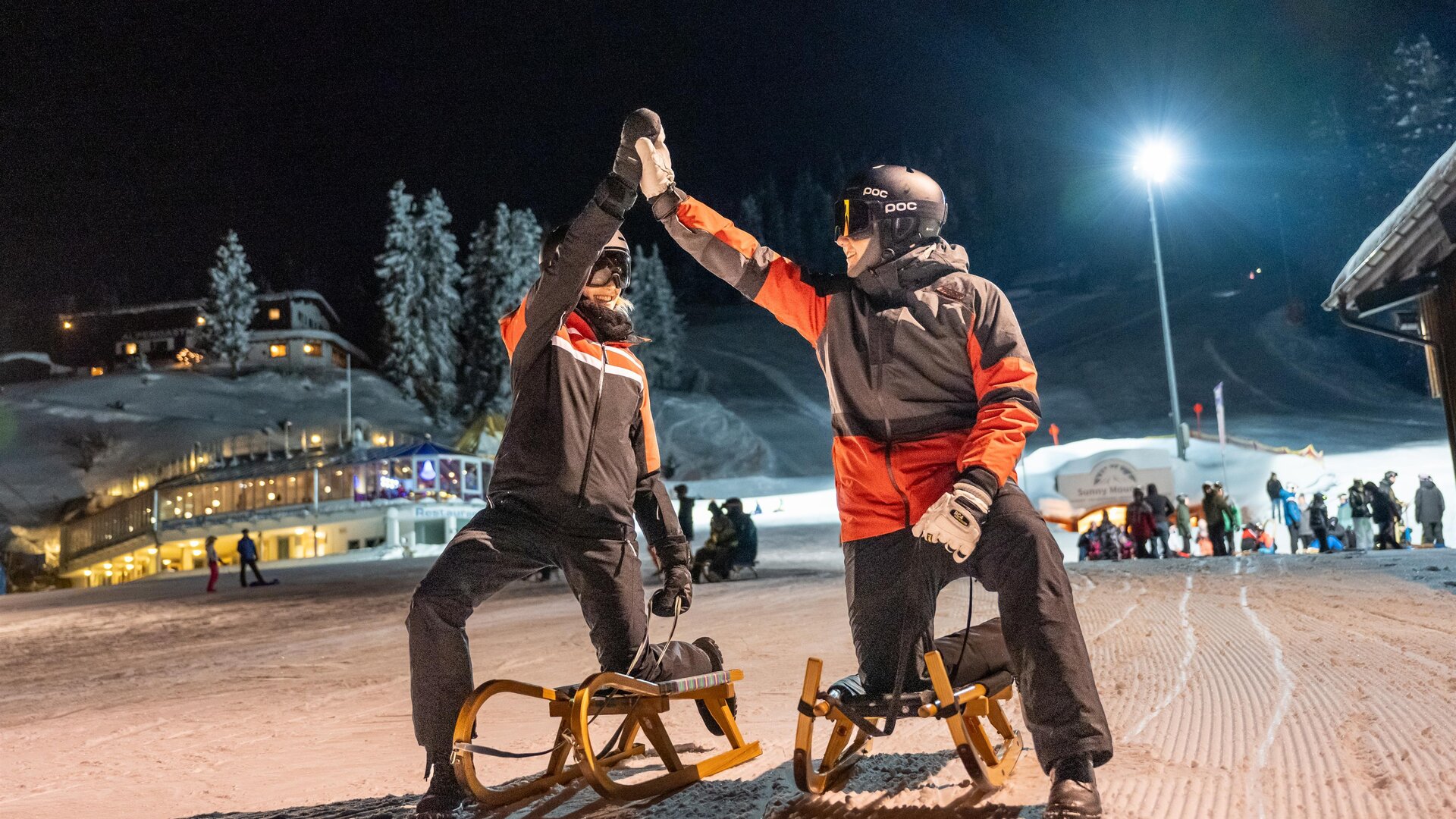 Mondscheinrodeln in Kappl