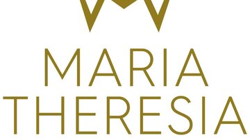 An elegant logo of the Hotel Maria Theresia. The design features a crown and emphasizes the four stars of the establishment.